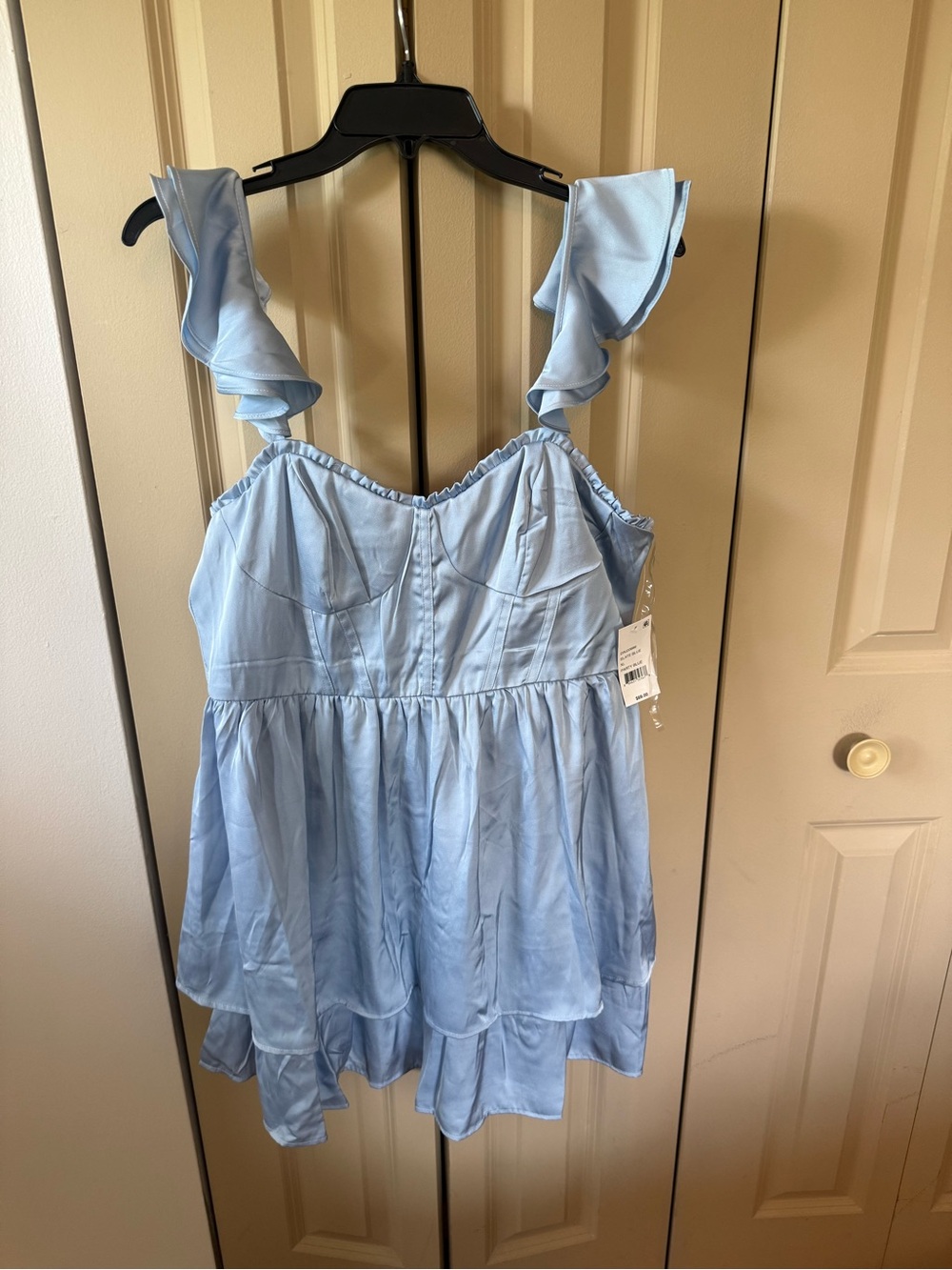 NWT. Size XL Crystal Doll light blue dress.